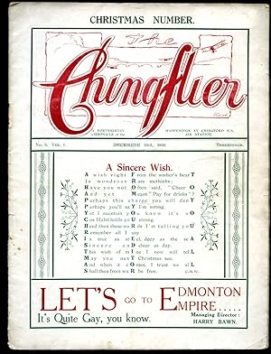 Seller image for The Chingflier | Chingford Aerodrome Fortnightly Magazine | A Fortnightly Chronicle of the Happenings at Chingford R.N. Air Station | Issue Number 3 Volume I (December 23rd 1916) - Christmas Number. [Christmas in the Antarctic] for sale by Little Stour Books PBFA Member