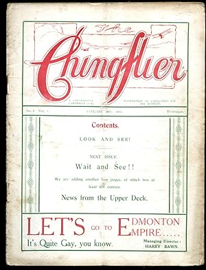 Bild des Verkufers fr The Chingflier | Chingford Aerodrome Fortnightly Magazine | A Fortnightly Chronicle of the Happenings at Chingford R.N. Air Station | Issue Number 5 Volume I (January 20th 1917). zum Verkauf von Little Stour Books PBFA Member