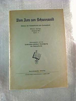 Vom Jura zum Schwarzwald. - Neue Folge, 34. Jg. 1960 / Heft 2-3.