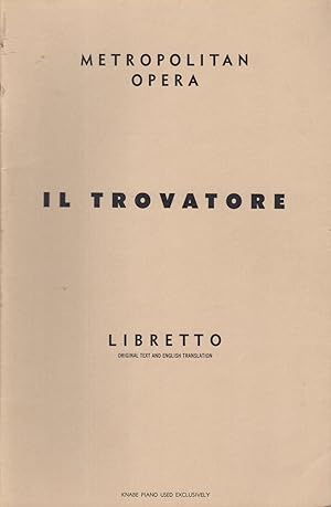 Seller image for La Trovatore: Opera in Four Acts (G. Schirmer's Collection of Opera Librettos) for sale by Dorley House Books, Inc.