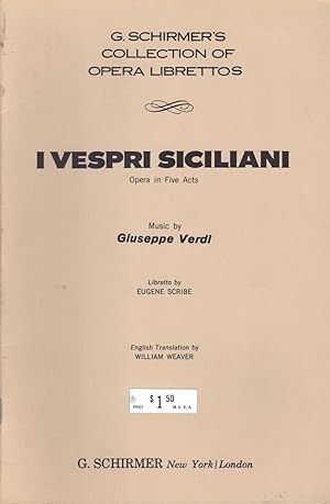 Seller image for I Vesri Siciliani: Opera in Five Acts (G. Schirmer's Collection of Opera Librettos) for sale by Dorley House Books, Inc.