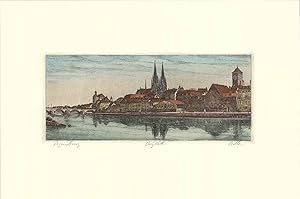 Bild des Verkufers fr Regensburg [panorama view] zum Verkauf von Antiquariat Reinhold Berg eK Inh. R.Berg