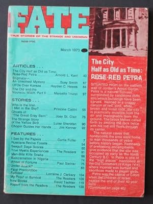 Imagen del vendedor de FATE (Pulp Digest Magazine); Vol. 26, No. 3, Issue 276, March 1973 True Stories on The Strange, The Unusual, The Unknown - The City Half as Old as Time: Rose-Red Petra a la venta por Comic World