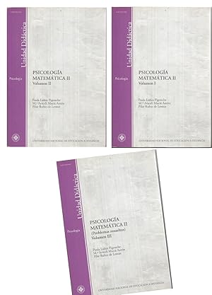 PSICOLOGIA MATEMATICA II (Vol.- I + Vol.- II + Vol.- III Problemas resueltos) 3 Tomos Completo