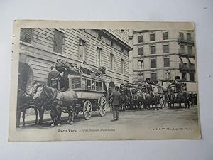 Paris vécu représentant une Station d'omnibus