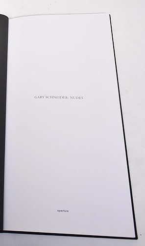 Imagen del vendedor de Gary Schneider: Nudes a la venta por Mullen Books, ABAA