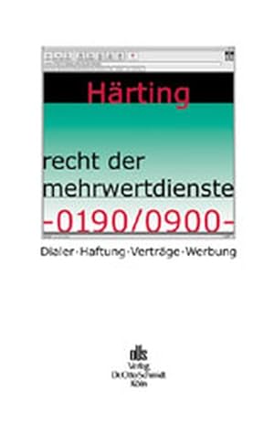 Imagen del vendedor de Recht der Mehrwertdienste 0190/0900: Dialer - Haftung - Vertrge - Werbung a la venta por getbooks GmbH