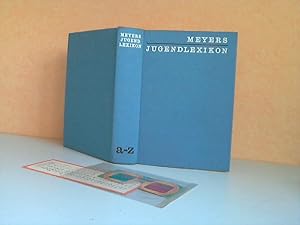 Bild des Verkufers fr Meyers Jugendlexikon mit Brille zumm Betrachten der plastischen Bilder und einem Lesezeichen mit gebruchlichen Alphabeten zum Verkauf von Andrea Ardelt