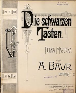 Bild des Verkufers fr Die schwarzen Tasten. Polka-Mazurka. Zweihndig zum Verkauf von Paul van Kuik Antiquarian Music