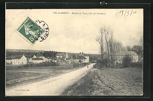 Carte postale Val-de-Mercy, Entree du Pays, cote de Fontenay