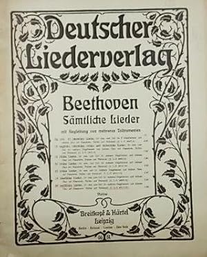 Bild des Verkufers fr Samtliche Lieder: 20 Wallisische Lieder (Welsh Songs), fur eine, zum Teil fur mehrere Singstimmen und kleinen Chor mit Pianoforte, Violine und Violoncell (Piano score & string parts) zum Verkauf von Austin Sherlaw-Johnson, Secondhand Music