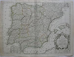 El Reyno de España. Dividido en Dos grandes Estados de Aragon y de Castilla. Subdividido en mucha...