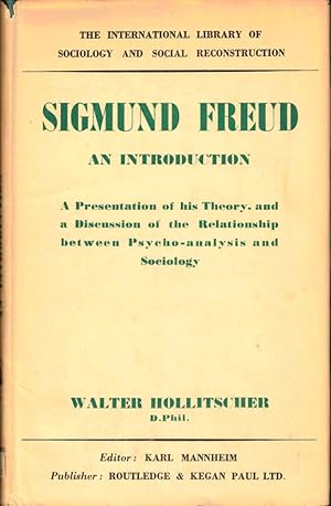 Bild des Verkufers fr Sigmund Freud: An Introduction zum Verkauf von Kenneth Mallory Bookseller ABAA