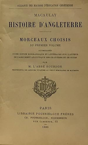 Seller image for HIstoire d'Angleterre du premier volume for sale by crealivres