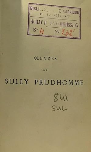 Oeuvre de Sully Prud'homme - tome 1-