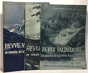 Revue Valdôtaine de pensée et d'action régionalistes - 3 volumes: Janvier 1948 +Avril-Juin 1948 +...