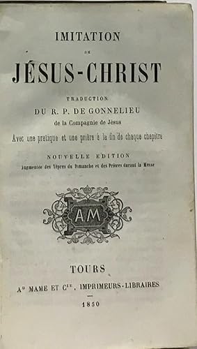 Seller image for imitation de Jsus Christ - traduction du R.P. de Gonnelieu for sale by crealivres