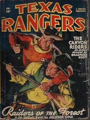 Bild des Verkufers fr TEXAS RANGERS: January, Jan. 1949 ("Raiders of The Forest") zum Verkauf von Books from the Crypt