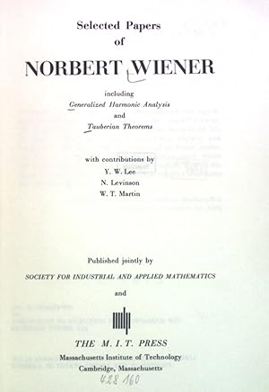 Immagine del venditore per Selected Papers of Norbert Wiener. venduto da books4less (Versandantiquariat Petra Gros GmbH & Co. KG)