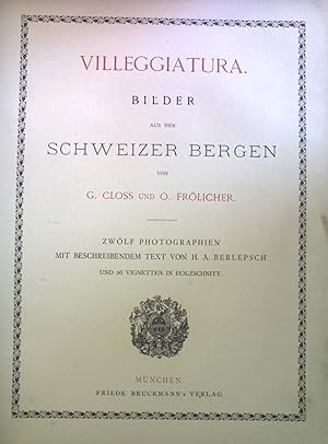 Bild des Verkufers fr Villeggiatura: Bilder aus den schweizer Bergen. zum Verkauf von books4less (Versandantiquariat Petra Gros GmbH & Co. KG)