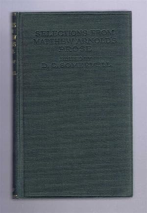 Selections From Matthew Arnold's Prose