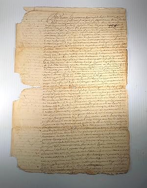 Deux documents manuscrits devant Notaires Royaux pour dame Louise Charlotte Daillebout Dargenteui...