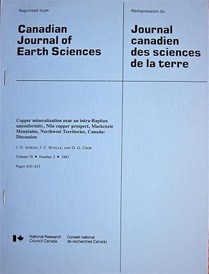 Image du vendeur pour Copper Mineralization Near an Intra-Rapitan Unconformity, Nite Copper Prospect, Mackenzie Mountains, Northwest Territories, Canada: Discussion mis en vente par Ken Jackson