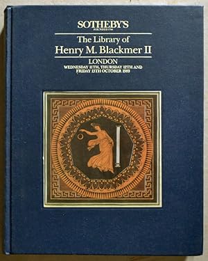 Imagen del vendedor de The Library of Henry M. Blackmer II. Sothebys, 11-13 october 1989. a la venta por Librairie Le Trait d'Union sarl.