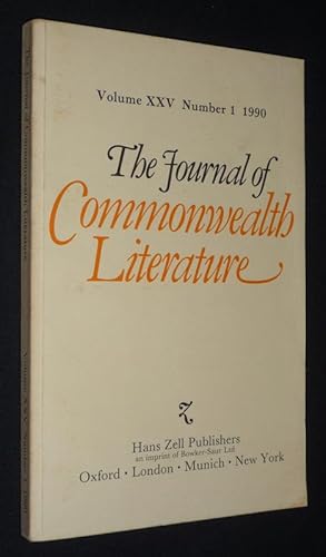 Image du vendeur pour The Journal of Commonwealth Literature, Volume XXV, Number 1, 1990 mis en vente par Abraxas-libris