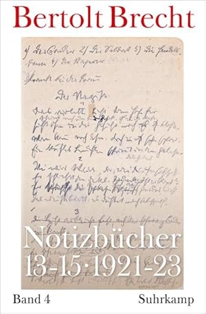 Bild des Verkufers fr Notizbcher Notizbcher 13-15 : 1921-1923 zum Verkauf von AHA-BUCH GmbH