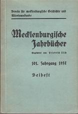 Bild des Verkufers fr Mecklenburgische Jahrbcher. zum Verkauf von Buchversand Joachim Neumann