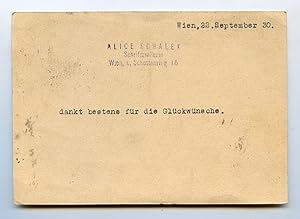 Imagen del vendedor de Ms. Postkarte. a la venta por Antiquariat INLIBRIS Gilhofer Nfg. GmbH