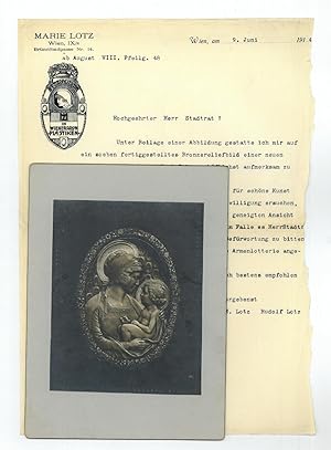 Seller image for Ms. Brief und Originalphotographie. for sale by Antiquariat INLIBRIS Gilhofer Nfg. GmbH