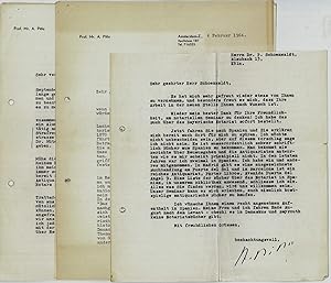 Bild des Verkufers fr 3 ms. Briefe mit eigenh. U. zum Verkauf von Antiquariat INLIBRIS Gilhofer Nfg. GmbH