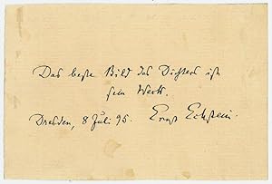 Imagen del vendedor de Eigenh. Albumblatt mit U. a la venta por Antiquariat INLIBRIS Gilhofer Nfg. GmbH