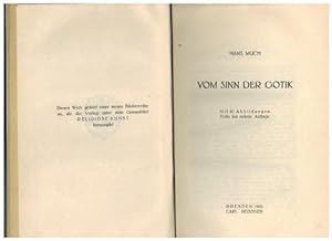 Seller image for Vom Sinn der Gotik. for sale by Antiquariat Appel - Wessling