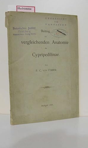 Bild des Verkufers fr Beitrag zur vergleichenden Anatomie der Cypripedilinae. zum Verkauf von ralfs-buecherkiste
