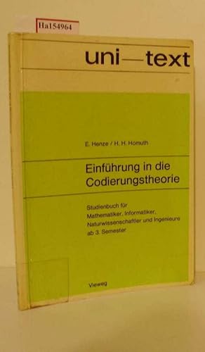 Seller image for Einfhrung in die Codierungstheorie. for sale by ralfs-buecherkiste