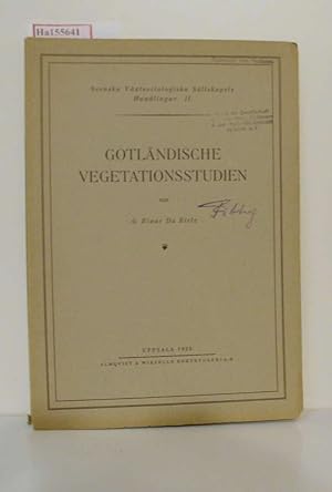 Bild des Verkufers fr Gotlndische Vegetationsstudien. ( = Svenska Vxtsociologiska Sllskapets Handlingar, II) . zum Verkauf von ralfs-buecherkiste