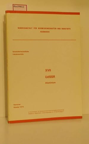 Bild des Verkufers fr UdSSR- Aluminium. ( = Rohstoffwirtschaftliche Lnderberichte, XVII) . zum Verkauf von ralfs-buecherkiste