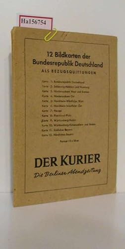 12 Bildkarten der Bundesrepublik Deutschland als Bezugsquittungen.