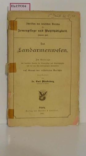 Imagen del vendedor de Das Landarmenwesen. ( = Schriften des deutschen Vereins fr Armenpflege und Wohlthtigkeit, 10) . a la venta por ralfs-buecherkiste