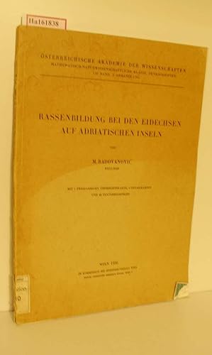 Rassenbildung bei den Eidechsen auf Adrianischen Inseln. (=Österreichische Akademie der Wissensch...