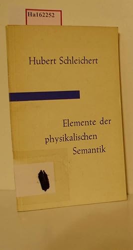 Seller image for Elemente der physikalischen Semantik. for sale by ralfs-buecherkiste