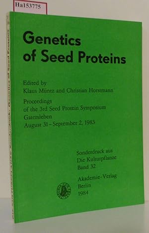 Bild des Verkufers fr Genetics of Seed Proteins. Proceedings of the 3rd Seed Protein Symposium, Gatersleben, 1983. (= Sonderdruck aus: Die Kulturpflanze, Bd. 32). zum Verkauf von ralfs-buecherkiste