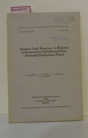 Bild des Verkufers fr Organic Food Reserves in Relation to the Growth of Alfalfa and Other Perennial Herbaceous Plants. ( = Research Bulletin, 80) . zum Verkauf von ralfs-buecherkiste