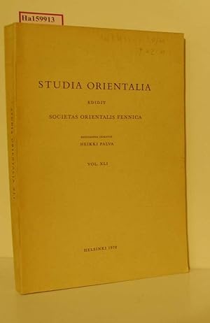 Bild des Verkufers fr ber das Erwerbsleben im alten Mesopotamien. Untersuchungen zu den akkadischen Berufsnamen. Teil I. (=Studia Orientalia, edidit Societas Orientalis Fennica; 41). zum Verkauf von ralfs-buecherkiste