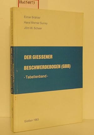 Imagen del vendedor de Der Giessener Beschwerdebogen ( GBB) . Tabellenband. a la venta por ralfs-buecherkiste