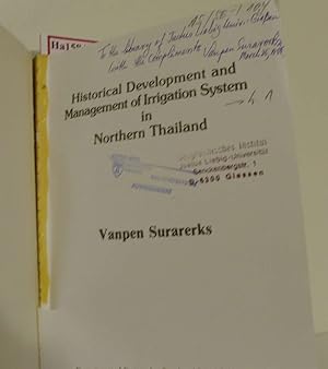 Bild des Verkufers fr Historical Development and Management of Irrigation System in Northern Thailand. zum Verkauf von ralfs-buecherkiste