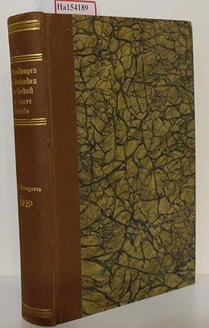Verhandlungen der Deutschen Gesellschaft für Innere Medizin. [41. Kongress Wiesbaden 1929].